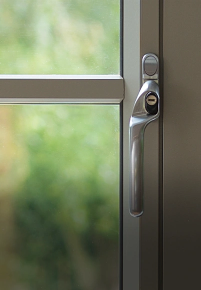 Close up of window hardware - Integra Windows